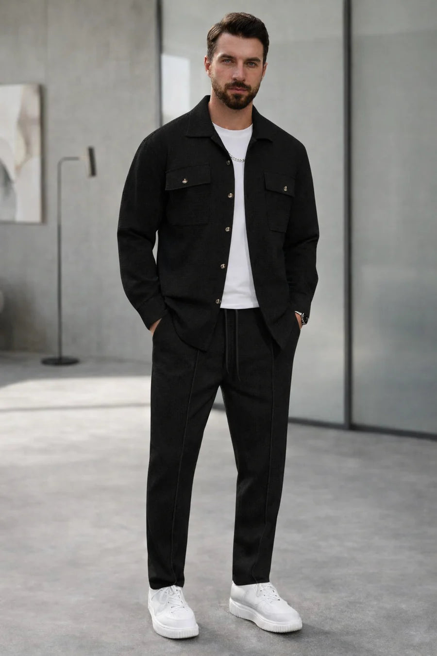 Completo Uomo Giacca e Pantaloni Casual Chic