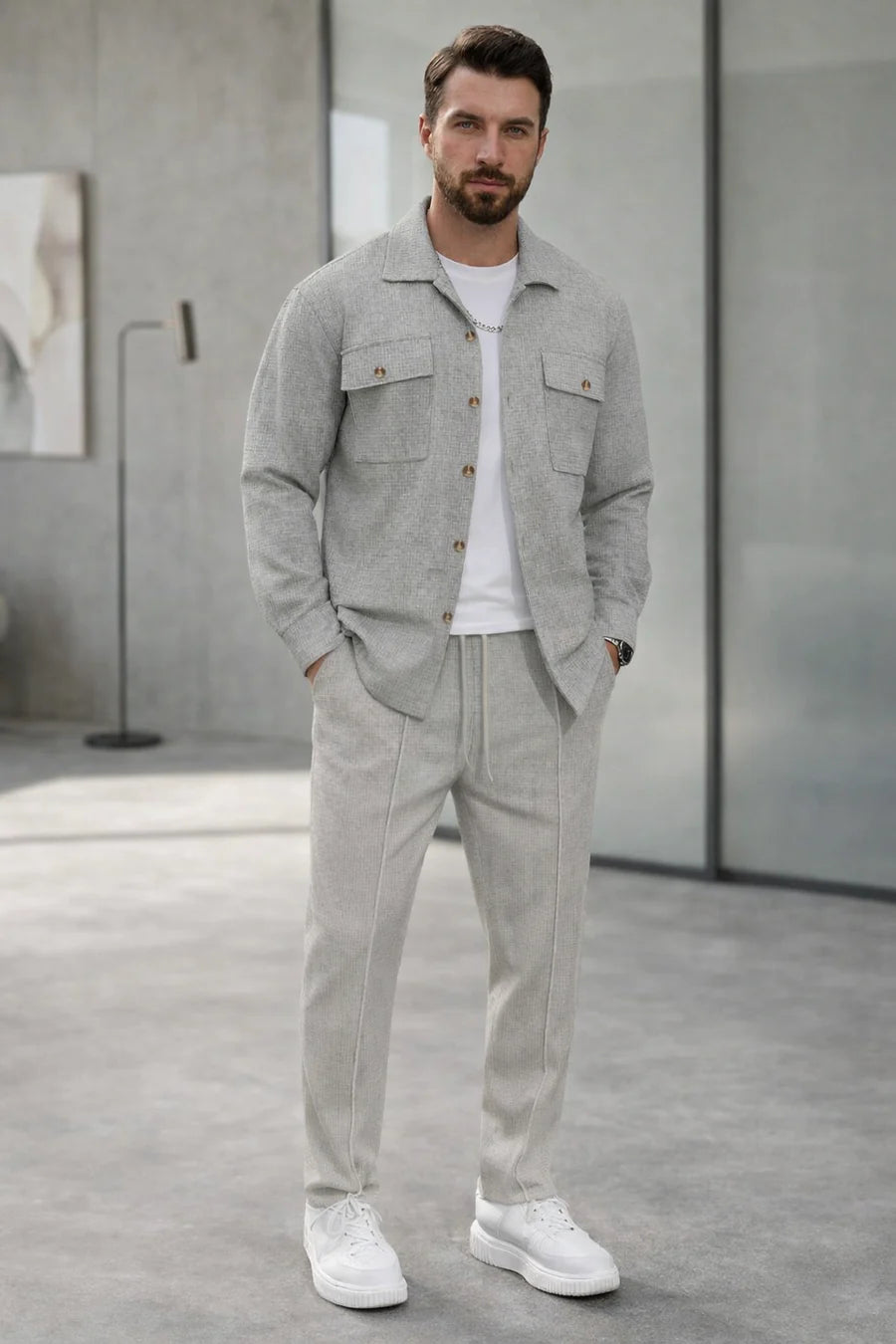 Completo Uomo Giacca e Pantaloni Casual Chic