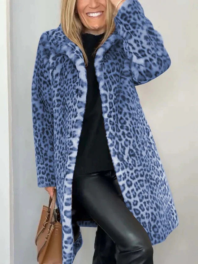 Cappotto maculato invernale alla moda