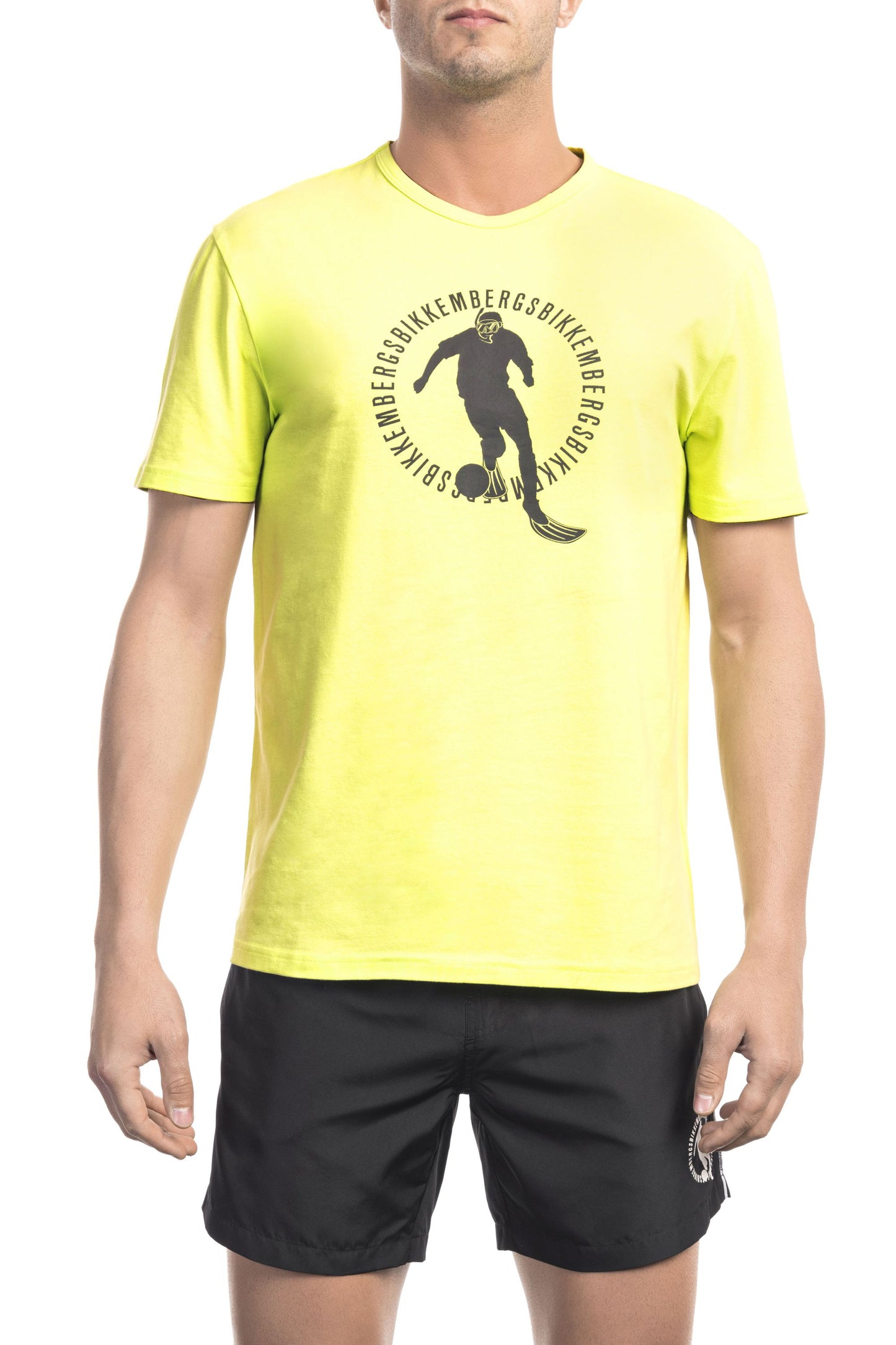 Bikkembergs Beachwear t-shirts yellow